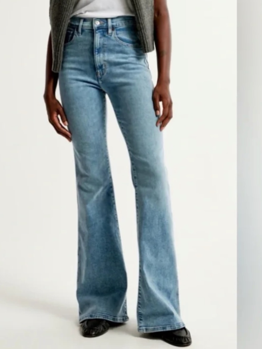 The 70’s vintage flare ultra high rise jeans